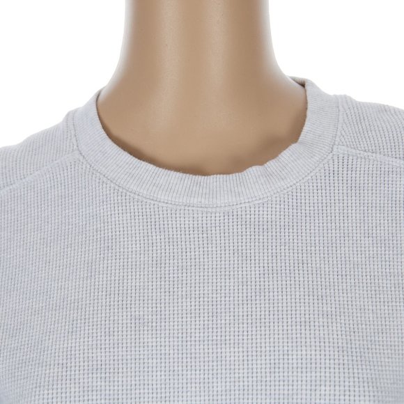 TNA Aritzia Gray Cotton Waffleknit Sweater Women's Size Small - Picture 3 of 10